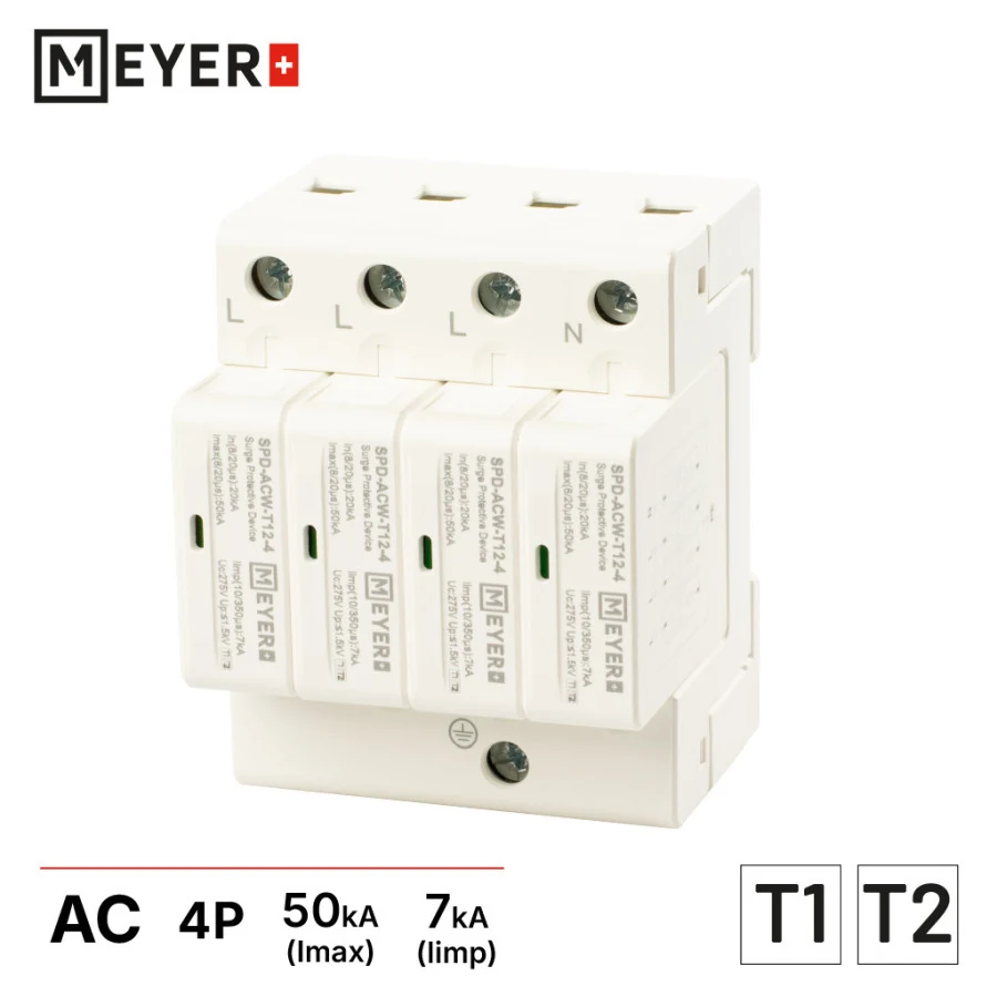 Meyer SPD-ACW-T12-4 — ogranicznik przepięć AC typ 1+2, 4P