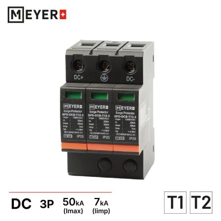 Meyer SPD-DCB-T12-3 — ogranicznik przepięć DC typ 1+2, 1000 V, 3P